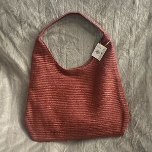 Primark Red Woven Hobo Bag